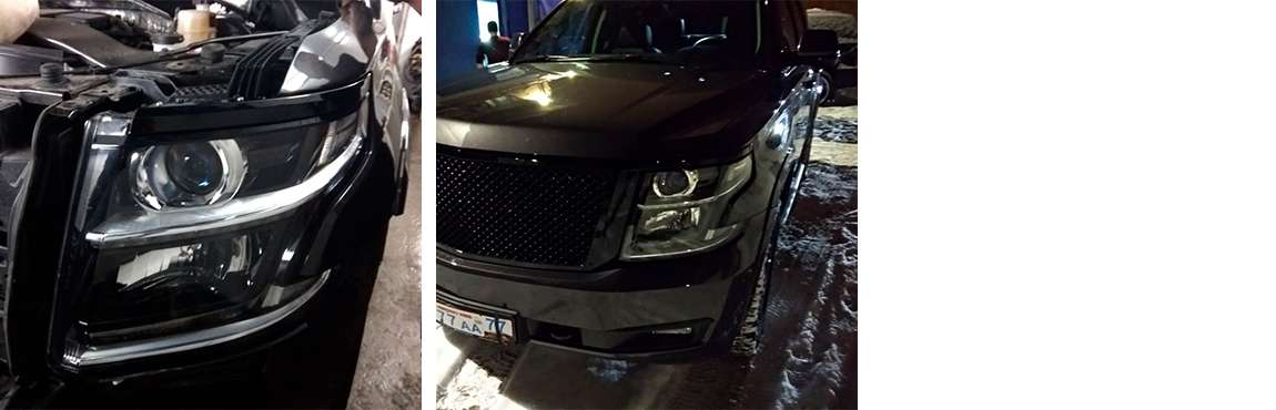 Улучшение головного света на Chevrolet TAHOE 2016