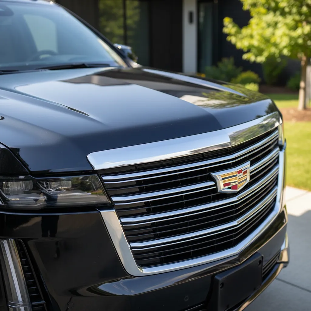 Хромированный дефлектор капота Cadillac Escalade