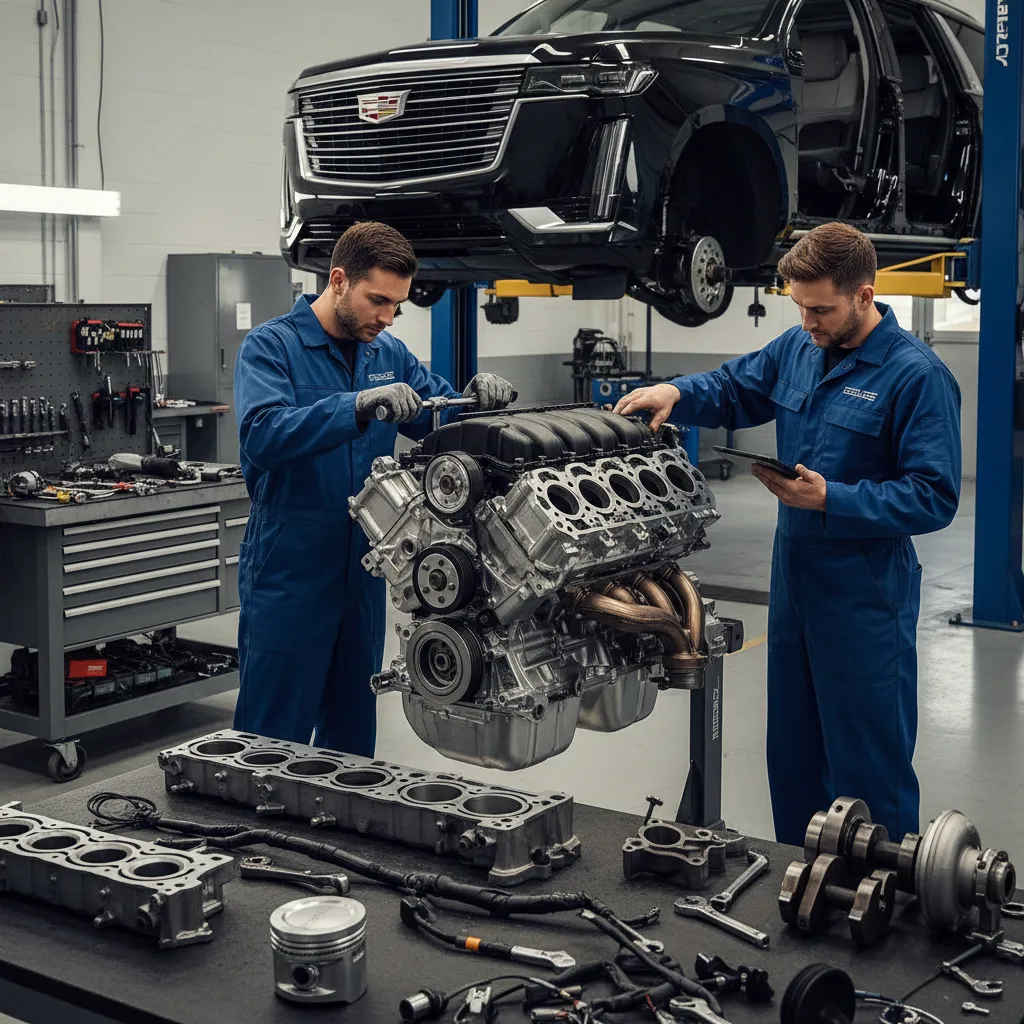 двигатель, кадиллак, двигатель кадиллак, ремонт двигателя